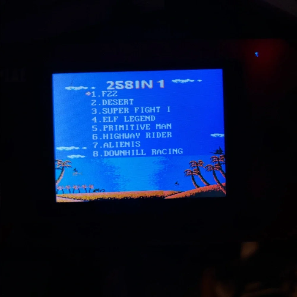 Gamplae Red Handheld Gaming Console with Accessories